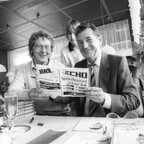 Hans Hermann Gockel (li.) mit Fritz Walter im August 1984