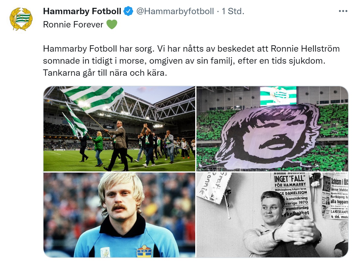 Ronnie Hellström ist im Alter von 72 Jahren verstorben