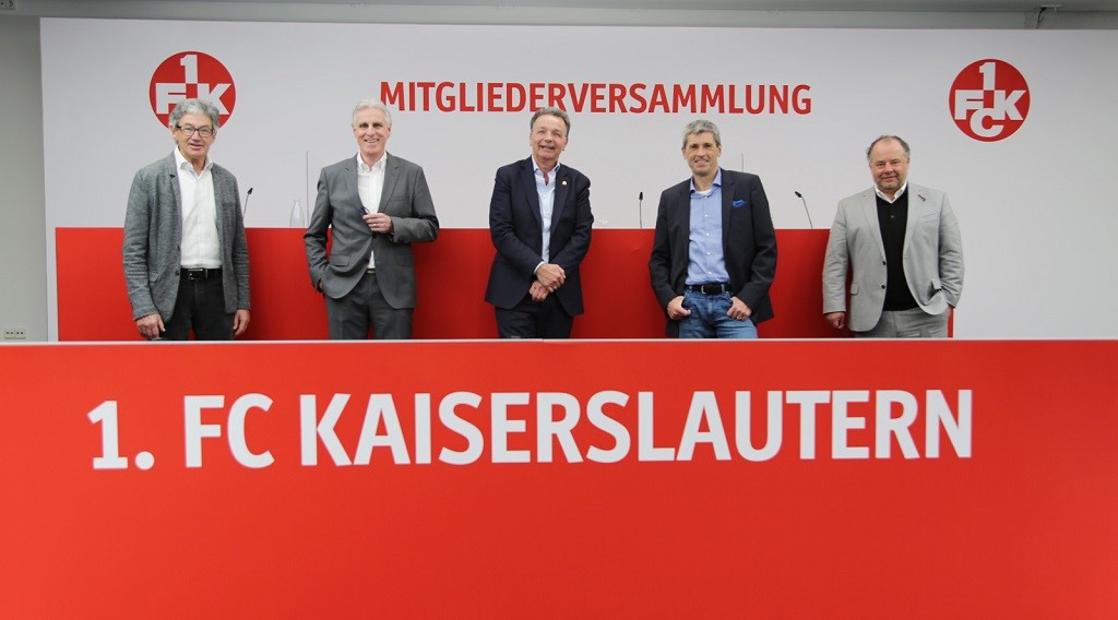 Der zuletzt gewählte Aufsichtsrat: F. Fuchs, B. Koblischeck, R. Keßler, M. Merk, M. Weimer (Bild: 1. FC Kaiserslautern)